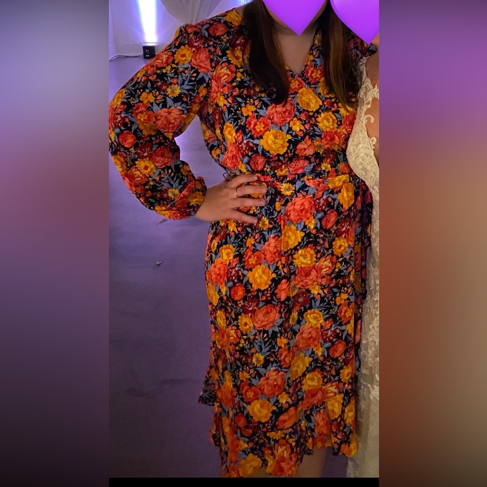 Lauren Conrad floral mid length dress, size xxl